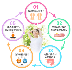 体の歪み、血液の循環内臓疲労の回復、自律神経系の正常化で坐骨神経痛を治す