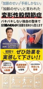 西宮と宝塚で変形性股関節症の専門整体ならお任せ下さい