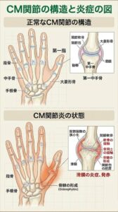 cm関節炎の説明の図