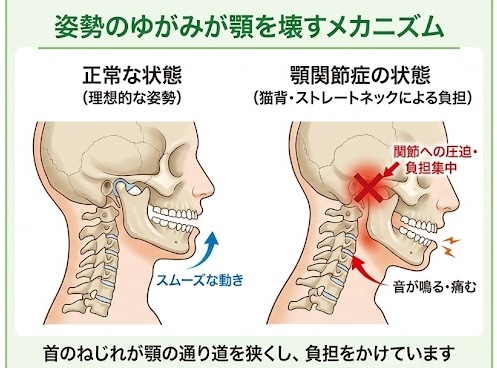 顎関節症を表してるイラスト