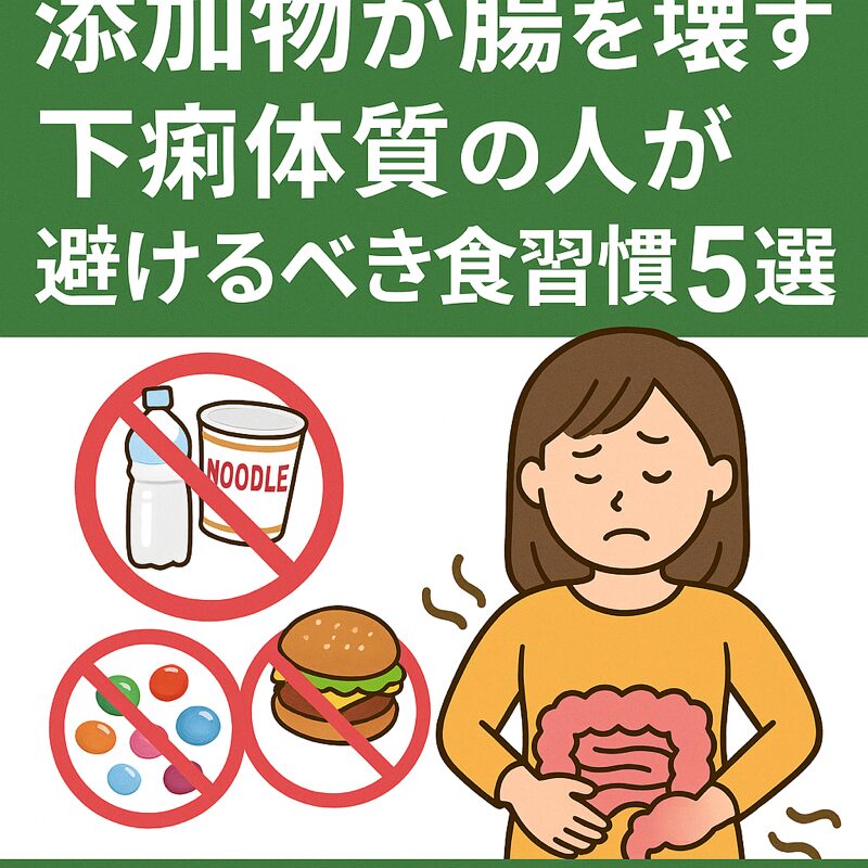 添加物が腸を壊す？下痢体質の人が避けるべき食習慣5選