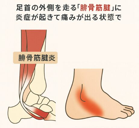 腓骨筋炎症の説明の図