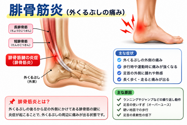 腓骨筋炎の痛い場所と特徴