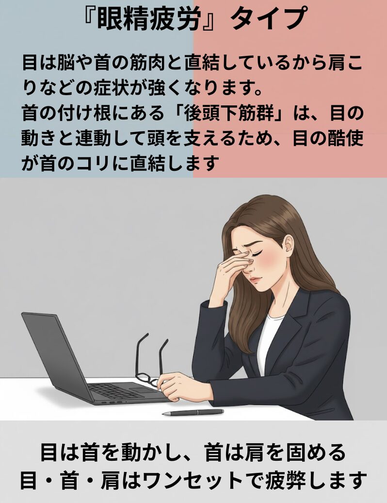 肩こりの眼精疲労タイプ