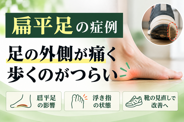 扁平足で足の外側が痛く歩けなくなった症例｜西宮市 ひこばえ整骨院