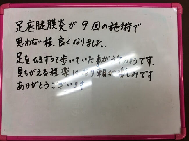 施術後アンケート結果