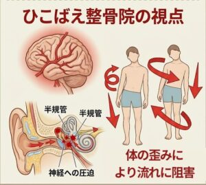 めまいの原因。体の歪みでひこばえが考えるバランス
