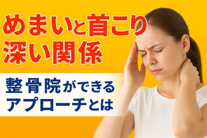 めまいと首こりの深い関係｜整骨院ができるアプローチとは
