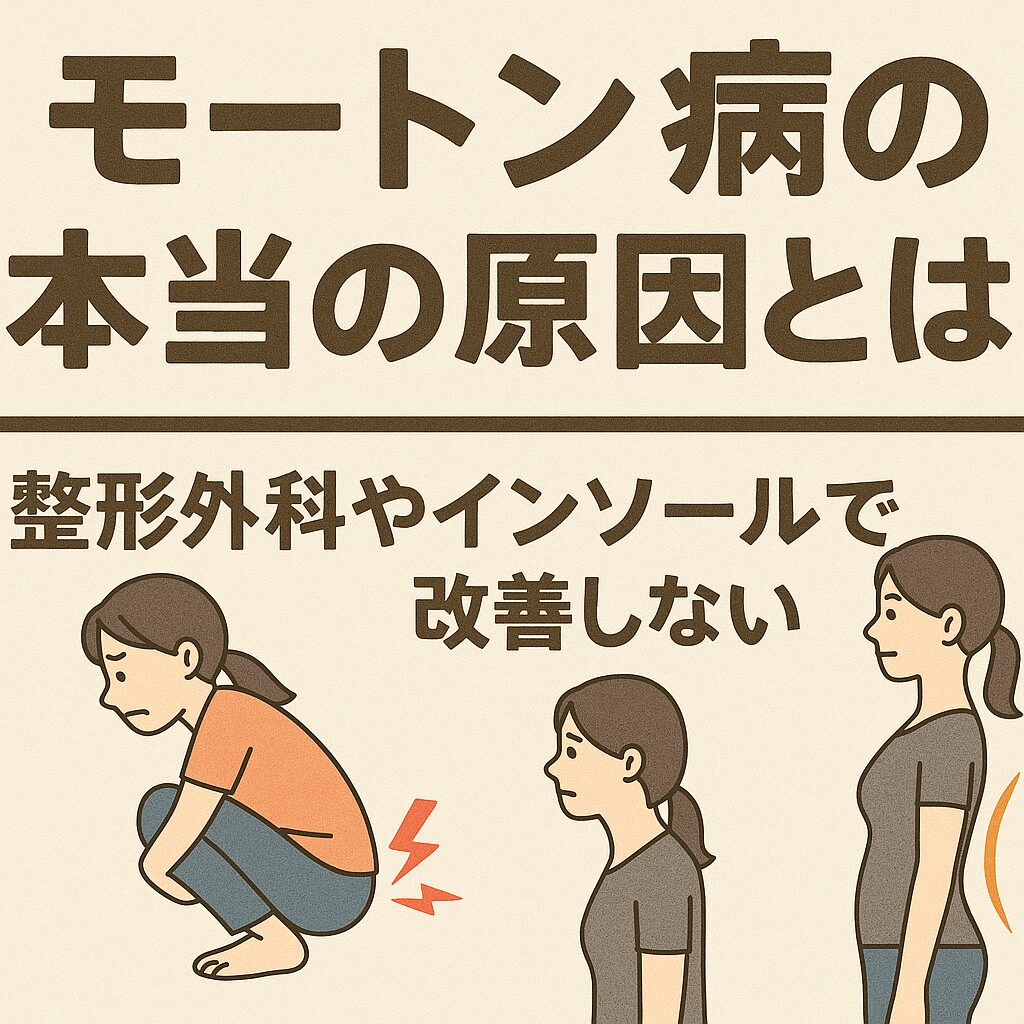 モートン病の本当の原因とは？整形外科やインソールで改善しない理由
