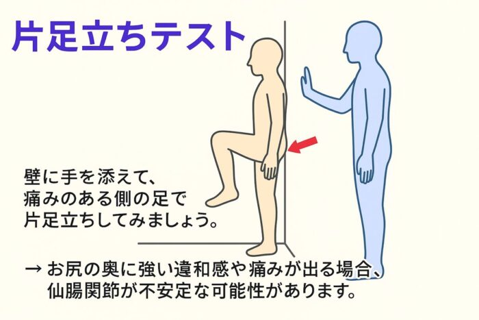 自宅でできる仙腸関節セルフチェック法片足テスト