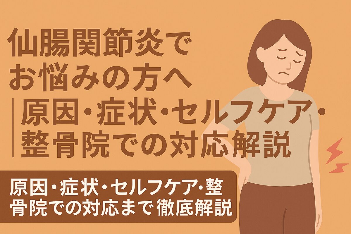 仙腸関節炎でお悩みの方へ｜原因・症状・セルフケア・整骨院での対応まで徹底解説