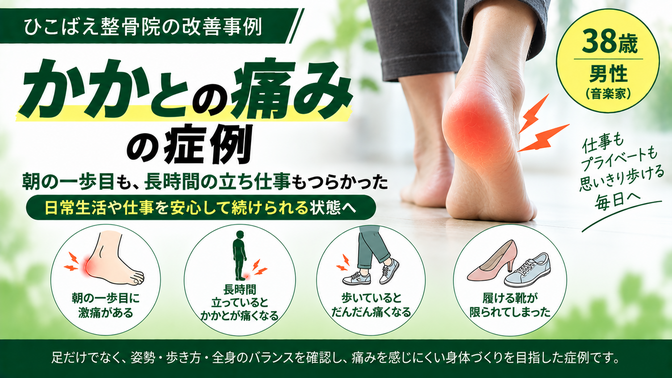1年以上続くかかとの痛みで悩んでいた|38歳男性の症例