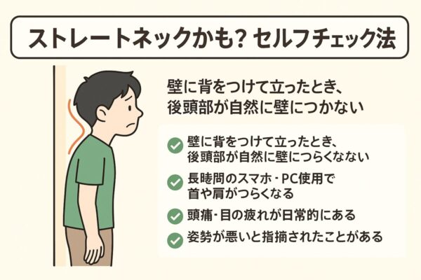 ストレートネックのセルフチェック方法